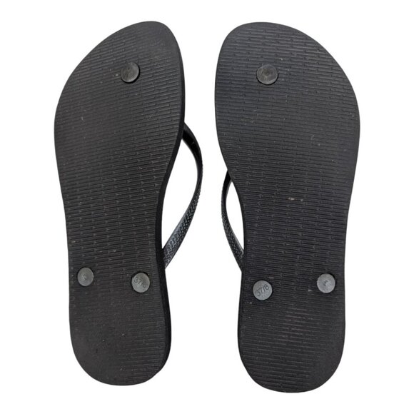 Havaianas Slim Special Collection Flip Flops, Black & Gold, Size 6 - Picture 3 of 6